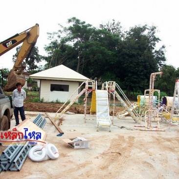 ติดตั้งเครื่องออกกำลังกายกลางแจ้ง อ.ร่องคำ